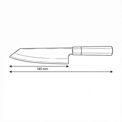 Japanese-Style Hammered Stainless Steel Chef’s Knife – 7.3 inch (18.5 cm) Precision Blade