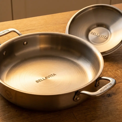 Bellavita Titanium Braiser with Lid - Secondary Angle