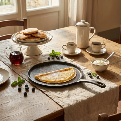 Bellavita Titanium Crepe and Egg Pan by Bellavita Cookware - Premium Setup