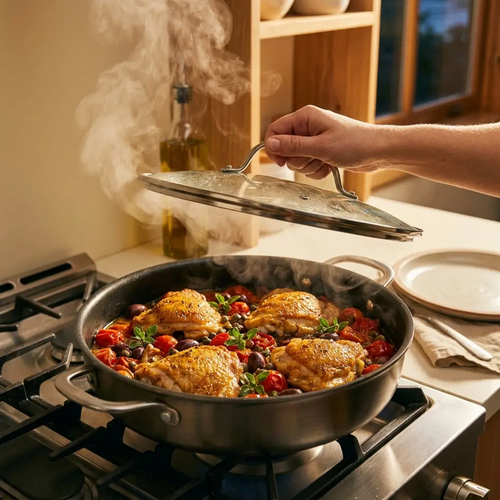 Bellavita Titanium Everyday Pan with Lid