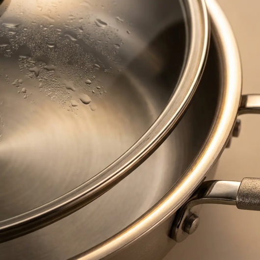 Bellavita Titanium Everyday Pan with Lid by Bellavita Cookware - Material Close-up