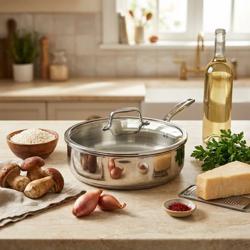 Bellavita Titanium Saute Pan with Lid