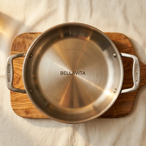 Bellavita Titanium Pan with Two Handles