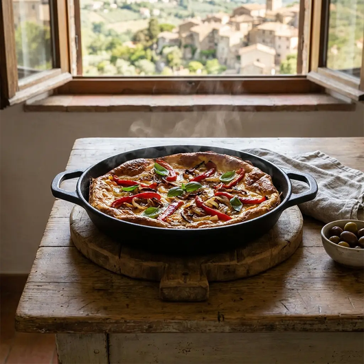 Bellavita Titanium Pan with Two Handles - Food Lifestyle