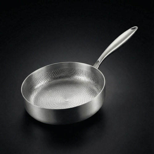Hand-Hammered High-Wall Titanium Pan