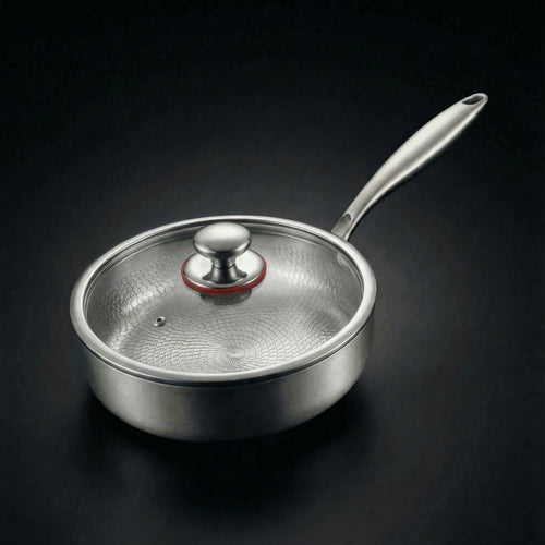 Hand-Hammered High-Wall Titanium Pan